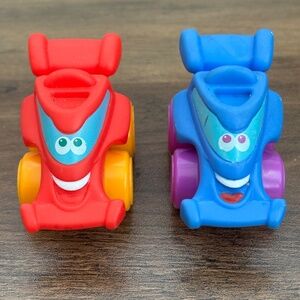 Vintage 2005 Hasbro Tonka Lot Chuck & Friends Plastic Sports Race Cars Red Blue